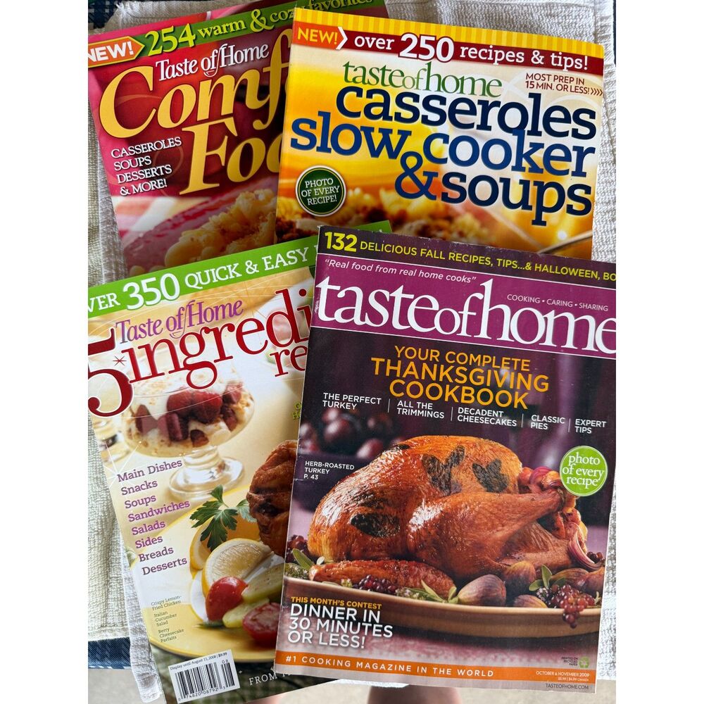 4 Taste Of Home Mini Magazines Cookbooks Lot #1